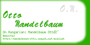 otto mandelbaum business card